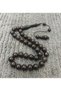 Natural Ebony Wood 10X10 mm Sphere Cut System Tassel Rosary - 2