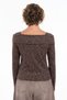 Women's Knitwear Fabric Shoulder Fold Detailed Design Blouse - 2