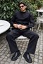 Men's Black Genuine Leather Thick Sole Loafer – Sky - 6