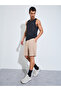 Men Khaki Training Shorts with Side Pocket - 2