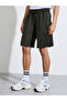 Olive Green Solid Regular Fit Zip Pocket Active Shorts - 3