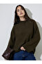 Olive Green Oversized Knit Sweater