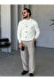 Buttoned Knitted V-Neck Cardigan m - Ecru - 2