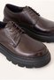 Men's Brown Genuine Leather Lace-Up Thick Sole Shoes – Andrea - 5