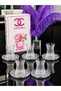 12 Piece Crystal Cut Tea Set for 6 People – Glass Tea Cup and Saucer Set - Gold - Silver - Simple - 2