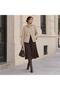 Women's Buttoned Stand Collar Lined Trench Coat with Back Windbreaker Detail Mta26K1139