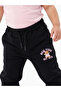Baby Girl Black Graphic Print Drawstring Straight Leg Joggers - 3