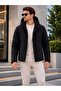 Water and Windproof Men's Black Hooded Quilted Lined Winter Coat.Casual - 2