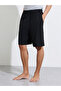 Grey Henley Neck T-Shirt and Black Shorts Pyjama Set - 5