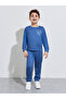 Boys Blue Graphic Print Regular Fit T-Shirt and Pants Pyjama Set - 2