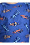 Boys Blue All Over Print Regular Fit T-Shirt and Cuffed Hem Pants Pyjama Set - 4