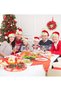 3pc Santa Hat, Light up Christmas Hat, Santa Hat with LED Lights, Flashing Santa Hat for Adults & kids Christmas Gifts - 8
