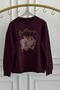 Sweatshirt with Chain Embroidery on the Front - 7