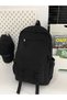 Black Plain Backpack - 4