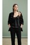 Gold Button Detailed Hakim Collar Velvet Military Jacket