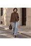 Women's Buttoned Stand Collar Lined Trench Coat with Back Windbreaker Detail Mta26K1139 - 3