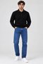 Men's Regular Fit 97% Cotton Denim Jeans - Black, Silver, Blue, Navy - 4