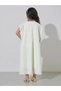 Girls Off White Embroidered Cape Sleeve V-Neck Kaftan - 5