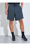 Men Charcoal Paneled Zipper Pocket Active Shorts - 3