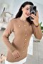 Button Detail Knitwear Dress 7K096 - 4