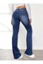 Blue Mid-Rise Flare Jeans - 3
