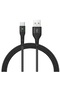 كابل شحن سريع من ماكدودو من USB إلى Type-C، مع مؤشر LED، سلك بيانات متين مضفر للهواتف الذكية والأجهزة اللوحية التي تعمل بنظام أندرويد - أسود