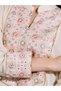 Cream Embroidered Long Sleeves Maxi Jalabiya - 4