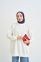 Women's Stone and Pearl Detailed Sweatshirt Ecru - 2