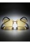 Geometric Yellow Lens Rimless Sunglasses - 5