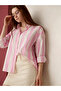 Pink Striped Oversized Shirt - 5
