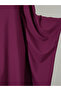 Purple Solid Batwing Sleeves Maxi Kaftan Dress - 4