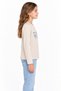 14009-26 Girl's Floral You Printed Seasonal Combed Cotton Sweatshirt - 4