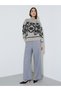 Multi-Color Floral Pattern Regular Fit Sweater - 2