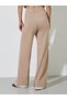 Wide Leg Casual Knit Pants with Contrast Trim - 4