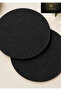 Set of 2 Natural Jute Woven Straw Placemats Round Dining Table Placemats