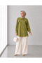 Cape Detailed Stone Buttoned Shirt