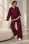 Women's Draped Modal Double Set Long Top Wide Leg Pants Hijab Compatible Zg3535 - 5