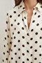 Polka Dot Satin Shirt Brown - 2
