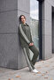 Women's Modal Set with Stone Detail on the Sides and Half Zipper - 2