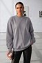 Women's Nardo Gray Crew Neck Hoodless Winter Sweatshirt