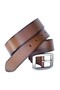 100% Genuine Leather Belt Men's Sports Black 4 cm (Metal Bridge) / Rs1077 Brown (Bison) - 2