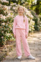 Girl's Floral Printed Sweatshirt with Back Detail, Double Set, 2 Yarns - 2