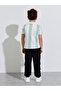 Boys Striped Oversized Polo T-Shirt and Cargo Joggers Set - 5