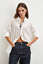 Glittery transparent shirt ecru