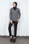 V-Neck Button Detailed Knitwear Cardigan Gray Hnt2810 - 5