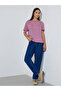 Pink Slogan Embroidered Short Sleeves Regular Fit T-Shirt - 2