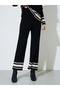 Black Color Block Ribbed Knit Sweater and Pants Co-Ord Set - 4
