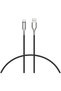 USB-C to USB-A Cable [USB 2.0] [3A/60W] [Sync] [Fast Charge] Flexible [480Mbps] - for Smartphones/DJI/GPS/DVR/GoPRO/Computers - Stainless Steel Armored Braided - 10cm/0.3ft - Black - 4