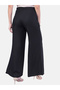Black Flared Solid Mid-Rise Wide Leg Pants - 5