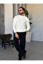 Corduroy Knitted Basic Oversized Knitwear Sweater m - Ecru - 2
